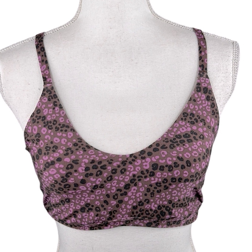 Aerie Offline Pink & Black Floral‎ Sports Bra Size Medium